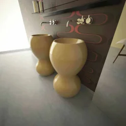 Lavabo a colonna design moderno Ariel, fatto in Italia