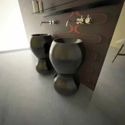 Lavabo a colonna design moderno Ariel, fatto in Italia