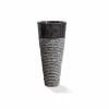 Lavabo a Colonna di Design Moderno in Marmo Nero Lucido - Merlo