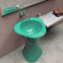 Lavabo a colonna moderno di design Twister made in Italy