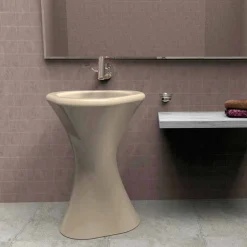 Lavabo a colonna moderno di design Twister made in Italy