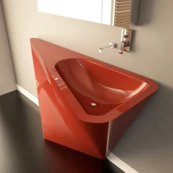 Lavabo a colonna moderno realizzato artigianalmente Mullet