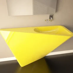 Lavabo a colonna moderno realizzato artigianalmente Mullet