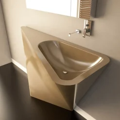Lavabo a colonna moderno realizzato artigianalmente Mullet