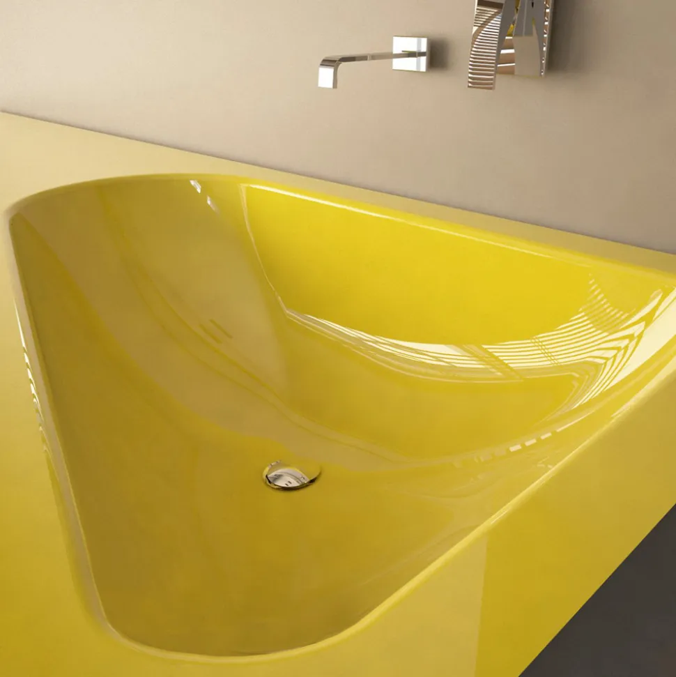 Lavabo a colonna moderno realizzato artigianalmente Mullet