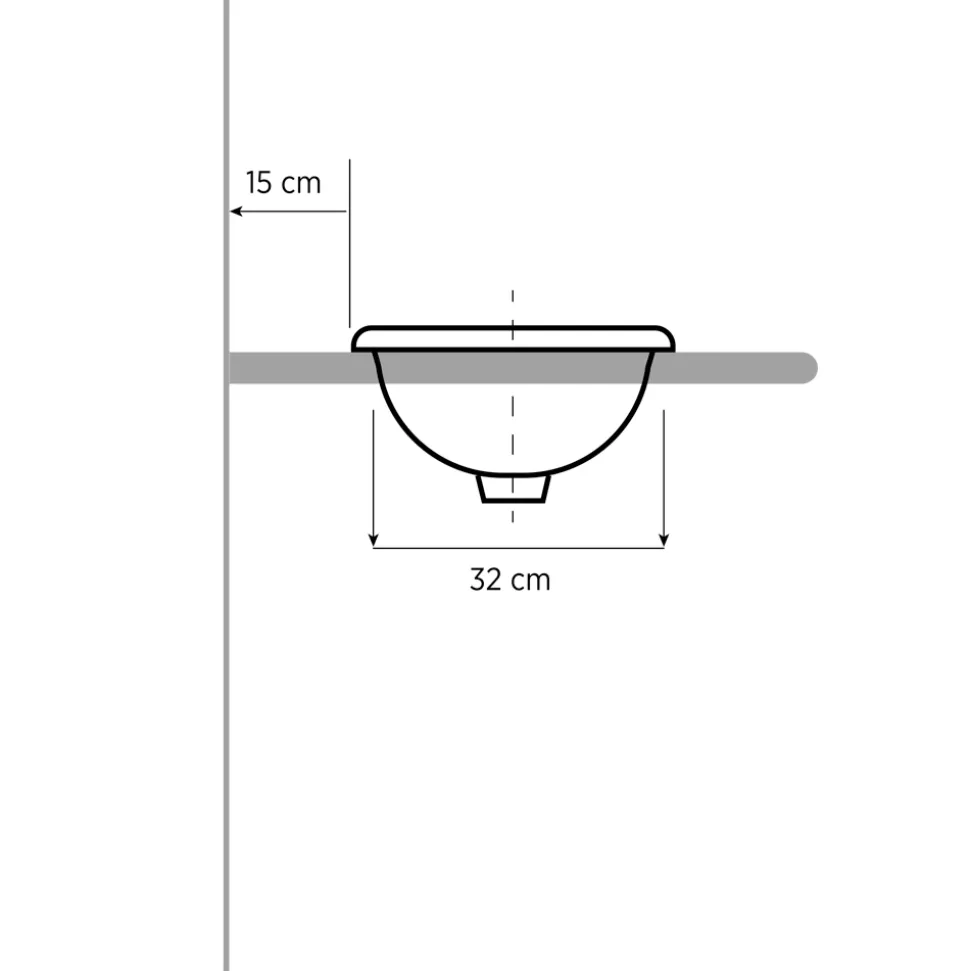 Lavabo a incasso decorato in fire clay e oro fatto in Italia, Otis