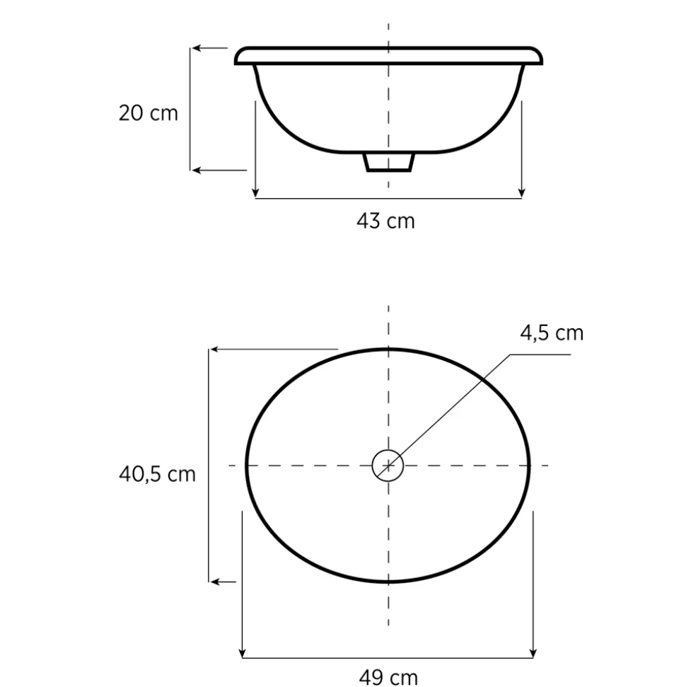 Lavabo a incasso decorato in fire clay e oro fatto in Italia, Otis