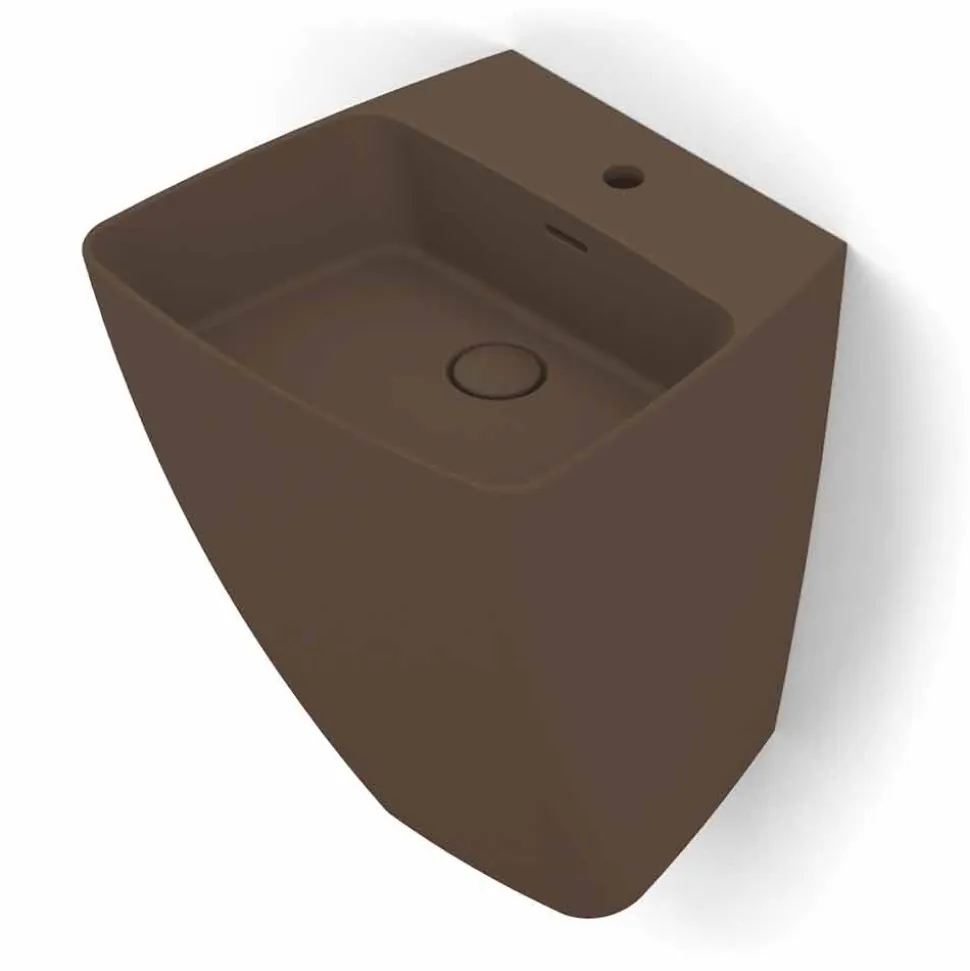 Lavabo a parete di design moderno in ceramica prodotto in Italia,Goran