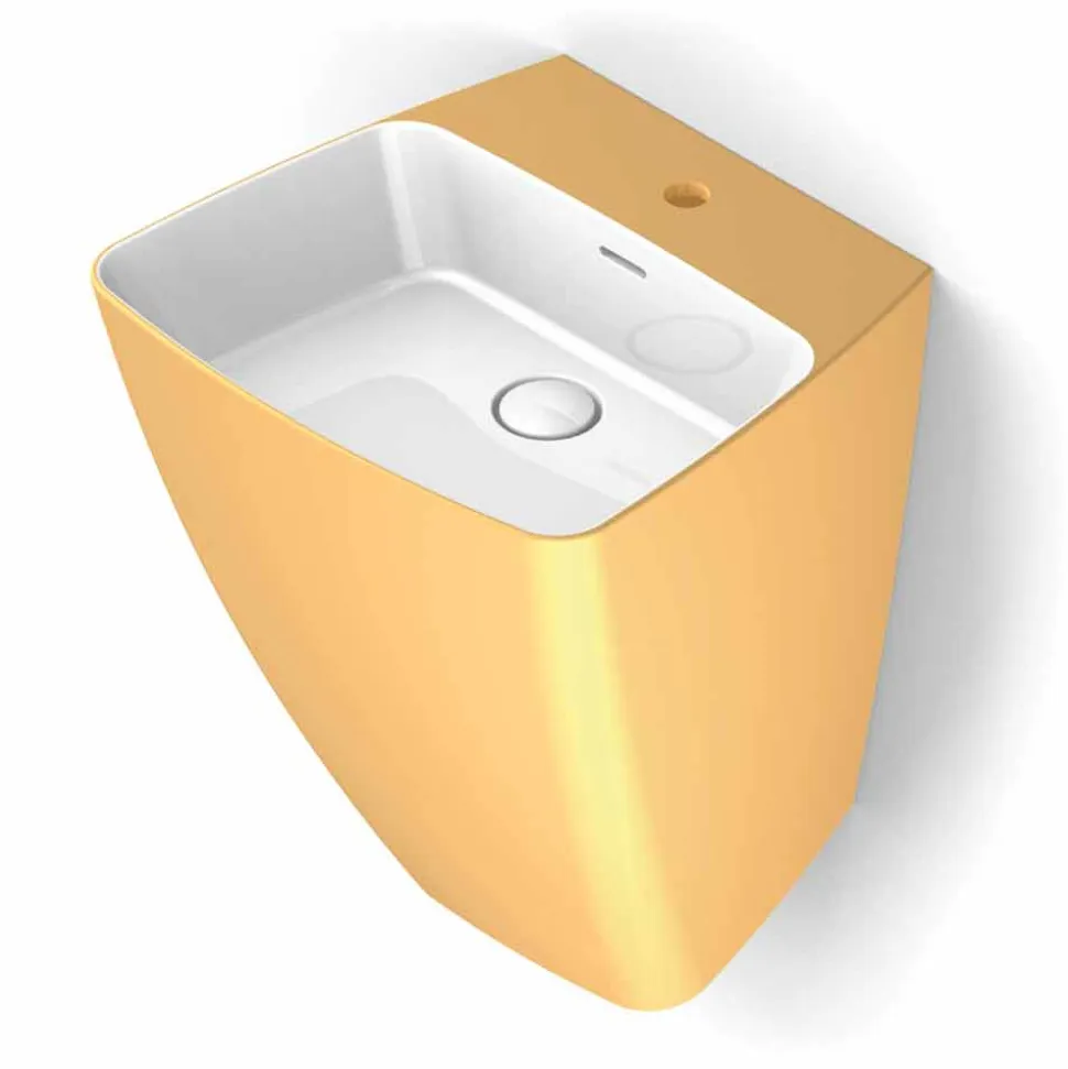 Lavabo a parete di design moderno in ceramica prodotto in Italia,Goran