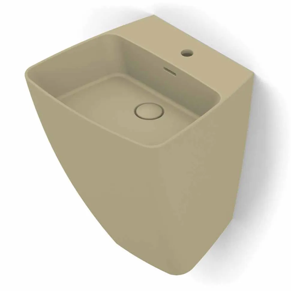 Lavabo a parete di design moderno in ceramica prodotto in Italia,Goran