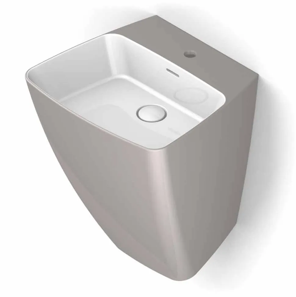 Lavabo a parete di design moderno in ceramica prodotto in Italia,Goran