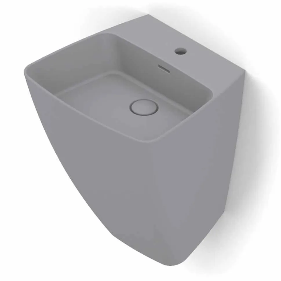 Lavabo a parete di design moderno in ceramica prodotto in Italia,Goran