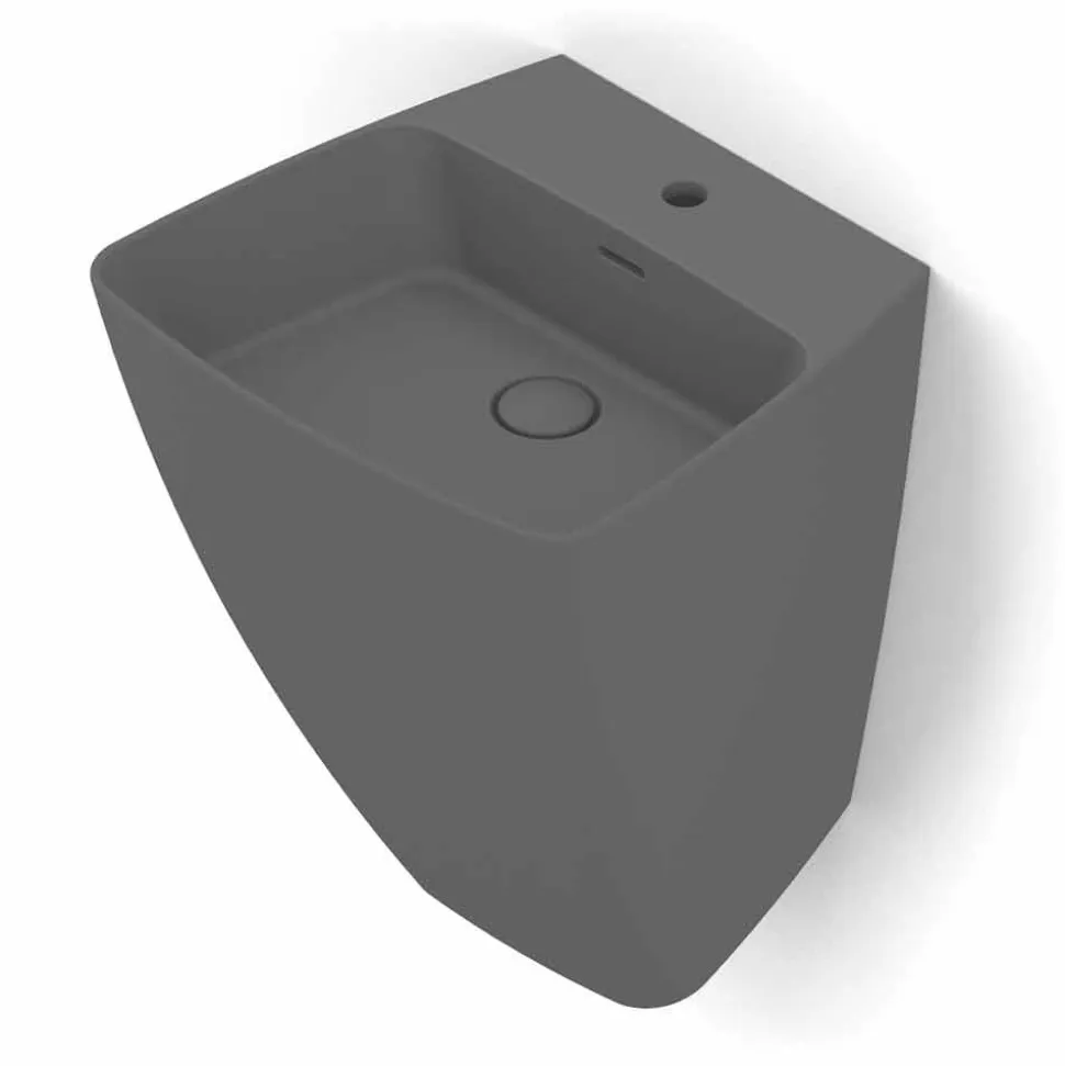 Lavabo a parete di design moderno in ceramica prodotto in Italia,Goran