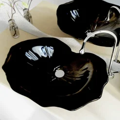 Lavabo appoggio design moderno a forma di foglia Faruglium