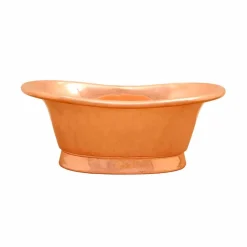 Lavabo appoggio design vintage in rame fatto a mano Calla