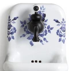 Lavabo a Sospensione in Ceramica a Fantasia Stile Vintage 26 cm - Jordan