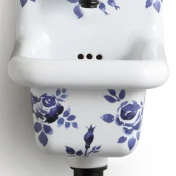 Lavabo a Sospensione in Ceramica a Fantasia Stile Vintage 26 cm - Jordan