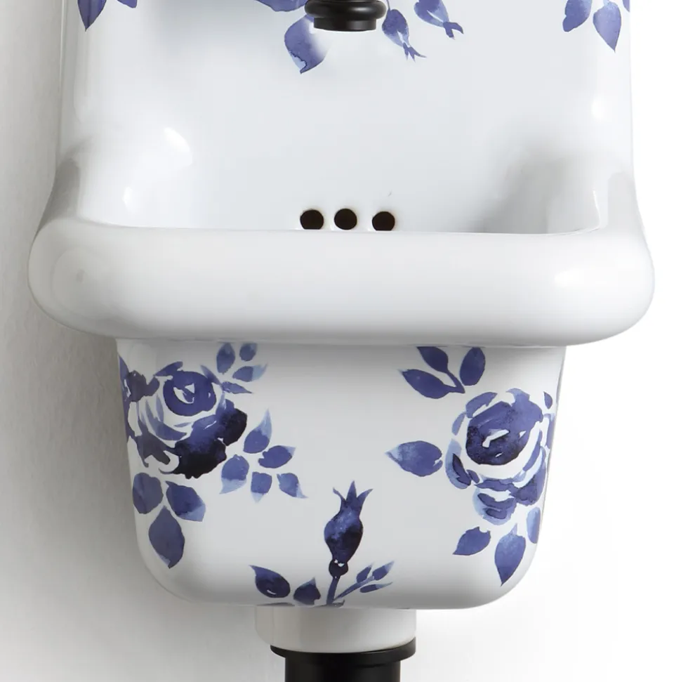 Lavabo a Sospensione in Ceramica a Fantasia Stile Vintage 26 cm - Jordan