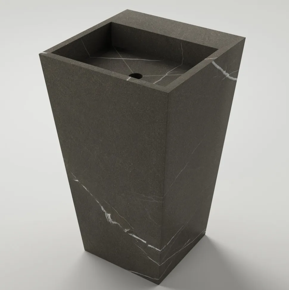 Lavabo Bagno a Colonna in Gres Porcellanato Realizzato in Italia - Baia