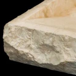 Lavabo bagno da appoggio di design in pietra naturale Sam, pezzo unico