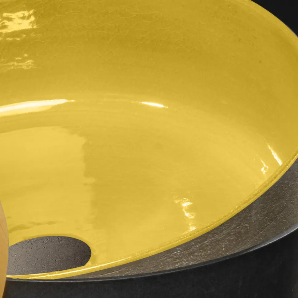 Lavabo Bagno da Appoggio in Argilla Refrattaria Made in Italy - Tatiana