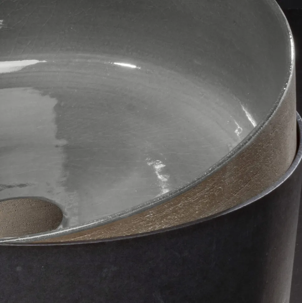 Lavabo Bagno da Appoggio in Argilla Tornito a Mano Made in Italy - Tatiana