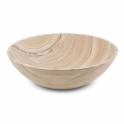 Lavabo Bagno da Appoggio in Pietra Sand Stone Forma Rotonda - Cerasolo