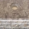 Lavabo bagno da appoggio in pietra grigia Ivy, pezzo unico di design