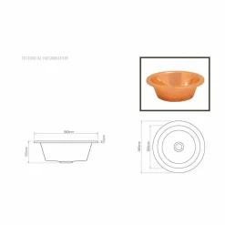 Lavabo bagno da appoggio in rame vintage realizzato artigianalmente Sole