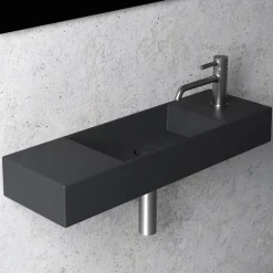 Lavabo Bagno da Appoggio o Parete in Ceramica Realizzato in Italia - Act