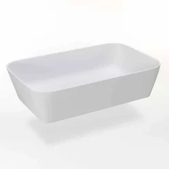 Lavabo Bagno da Appoggio Rettangolare in Resina Opaca Made in Italy – Cavan