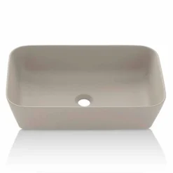 Lavabo Bagno da Appoggio Rettangolare in Resina Opaca Made in Italy – Cavan