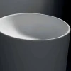 Lavabo Bagno Freestanding in Resina Bianca dalla Forma Cilindrica - Libertino