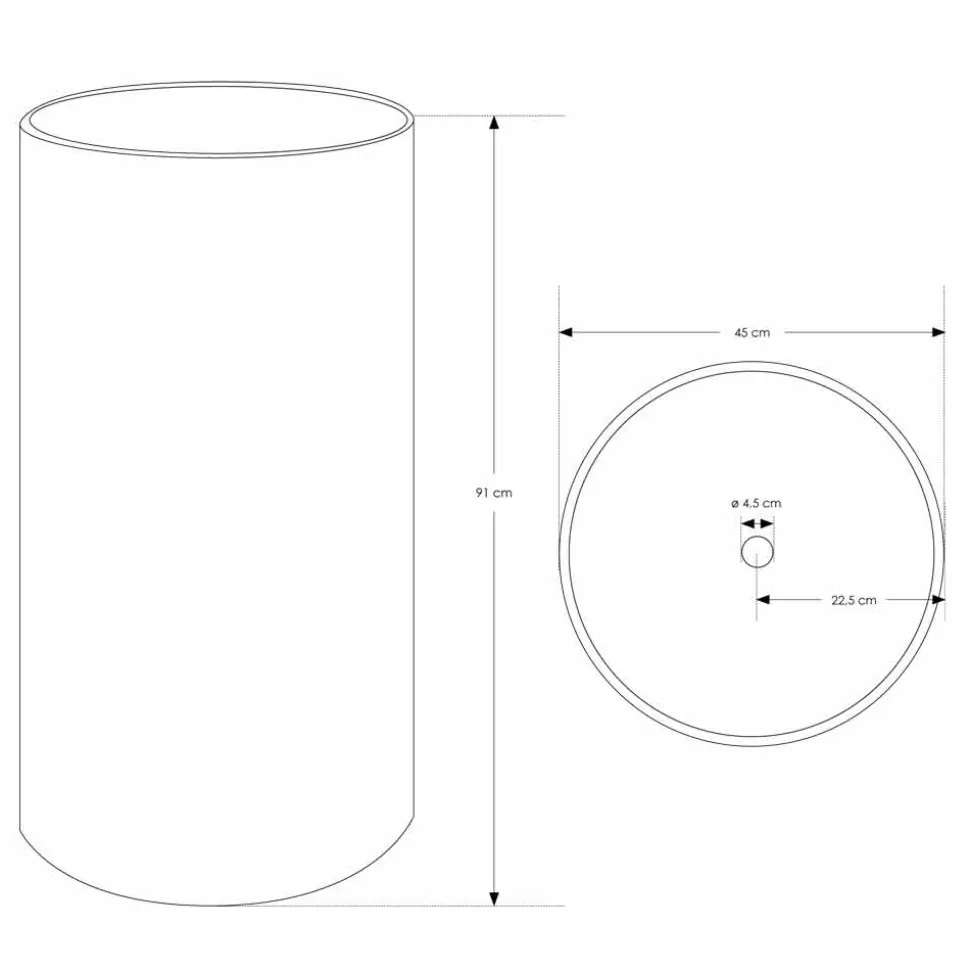 Lavabo Bagno Freestanding in Resina Bianca dalla Forma Cilindrica - Libertino