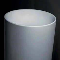 Lavabo Bagno Freestanding in Resina Bianca dalla Forma Cilindrica - Libertino
