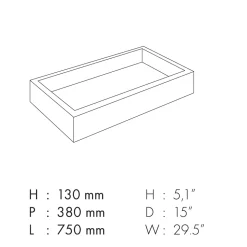 Lavabo Bagno in Gres Porcellanato Effetto Marmo Made in Italy - Ludmilla