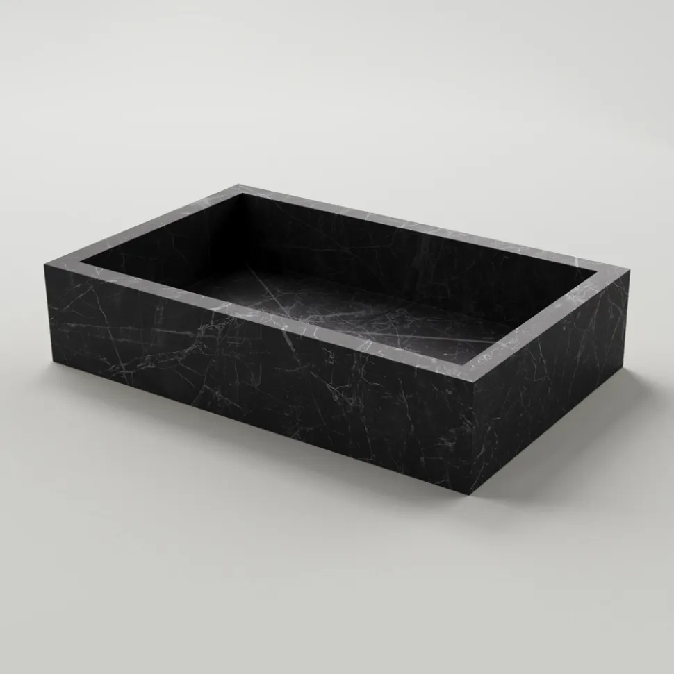 Lavabo Bagno in Gres Porcellanato Effetto Marmo Made in Italy - Ludmilla
