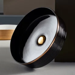 Lavabo Bagno in Grès Porcellanato Tornito a Mano Made in Italy - Freccette
