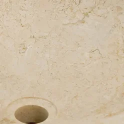 Lavabo bagno tondo da appoggio in pietra naturale Job, fatto a mano