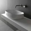 Lavabo Bianco di Design Moderno in Ceramica da Appoggio Made in Italy - Tune2