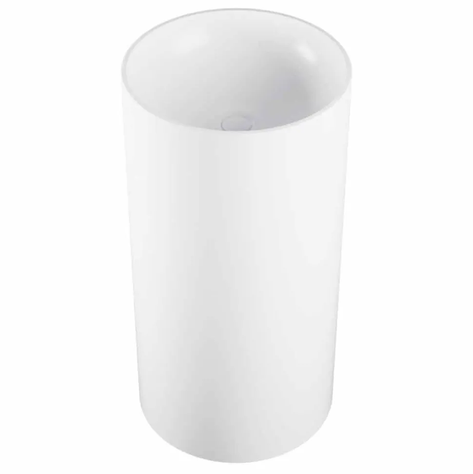 Lavabo cilindrico freestanding da terra prodotto in Italia, Rumo