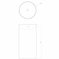 Lavabo cilindrico freestanding da terra prodotto in Italia, Rumo