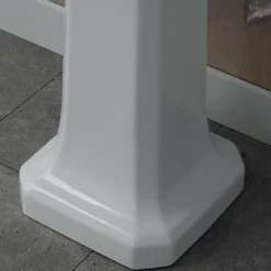 Lavabo Consolle a Colonna in Ceramica Lavorata a Mano L 104 cm - Wollie