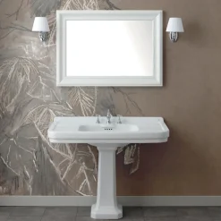 Lavabo Consolle a Colonna in Ceramica Lavorata a Mano L 104 cm - Wollie