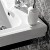 Lavabo Consolle L 65 cm in Ceramica con Piedi in Metallo, Stile Vintage - Marwa