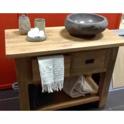 Lavabo da Appoggio Artigianale in Pietra Naturale di Fiume Moderno - Aurea