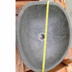 Lavabo da Appoggio Artigianale in Pietra Naturale di Fiume Moderno - Aurea