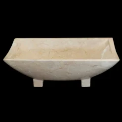Lavabo da appoggio bagno di design in pietra naturale Iria,pezzo unico