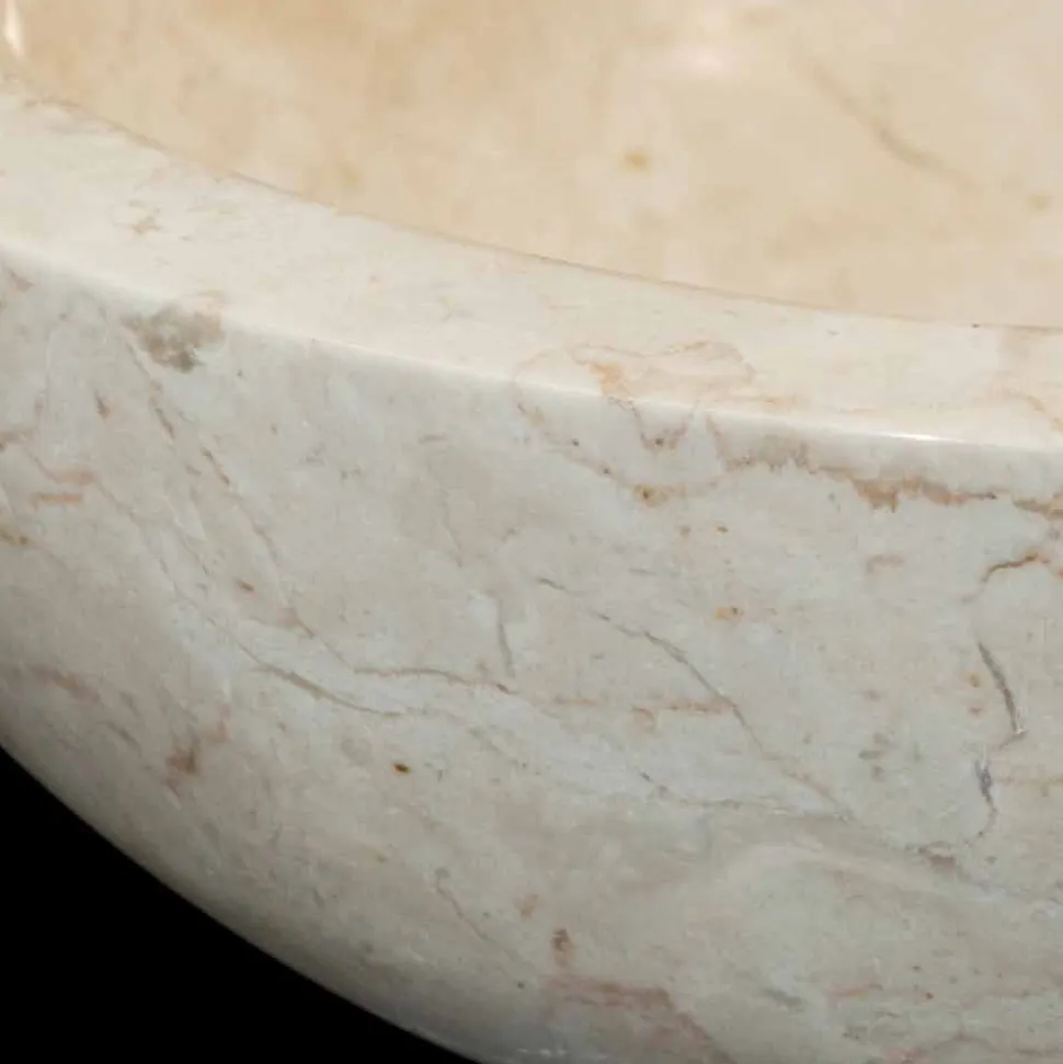 Lavabo da appoggio bianco in marmo Levi, di design, pezzo unico
