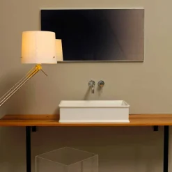 Lavabo da appoggio dal design neoclassico ceramica made  Italy Debora